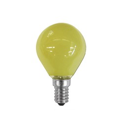 bulbo esférico e14 25w 220 / 240v amarelo