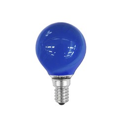 lâmpada esférica e14 25w 220 / 240v azul