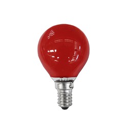 bulbo esférico e14 25w 220 / 240v vermelho