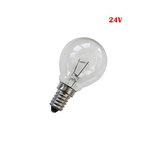 Ampoule sphérique e14 40w clair 24v