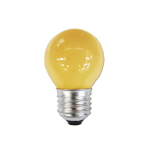 ampoule sphérique e27 25w 220 / 240v jaune