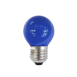 lâmpada esférica e27 25w 220 / 240v azul