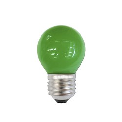 lâmpada esférica e27 25w 220 / 240v verde