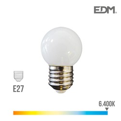 Ampoule sphérique led e27 1,5w 80 lm 6400k lumière froide edm