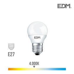 Lâmpada esférica led e27 6w 500 lm 4000k luz diurna edm