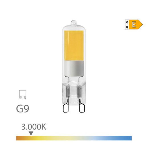 Bombilla g9 led 5w 550lm 3000k luz calida cristal edm