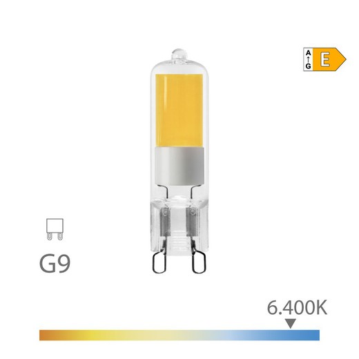 Bombilla g9 led 5w 575lm 6400k luz fría cristal edm