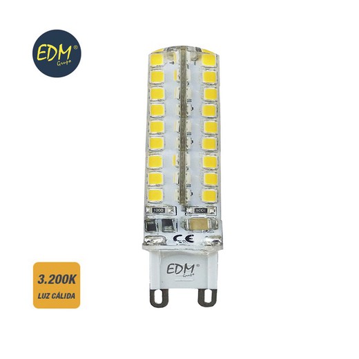 Lâmpada LED de silicone G9 4,5w 300 lm 3200k luz quente edm