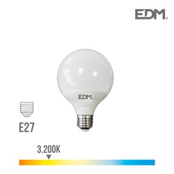 Bombilla globo led ø 95 mm e27 10w 810 lm 3200k luz calida edm