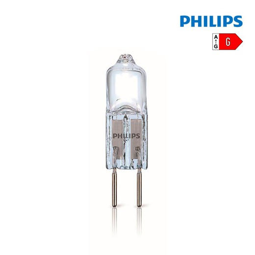 Bombilla halogena bi-pin g-4 clara 12v 14w 232lm philips