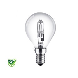 Bombilla halogena esferica "energy saver" e14 42w (equ. 60w) clara