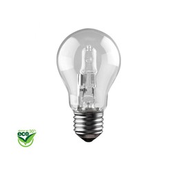 Lâmpada de halogênio padrão "economizador de energia" e27 100w (equ. 150w) transparente