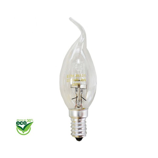 Ampoule bougie halogène bohème "energy saver" e14 28w (equ. 40w) claire