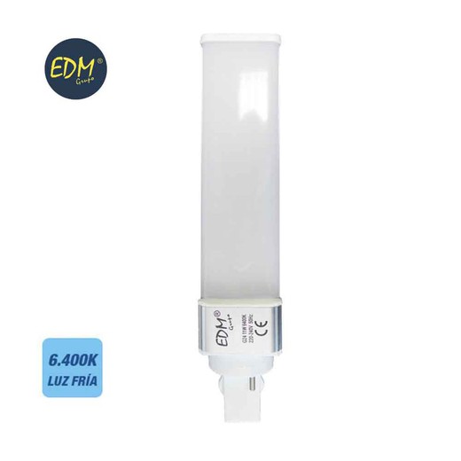 Ampoule led g24 11w 1100 lm 6400k lumière froide edm