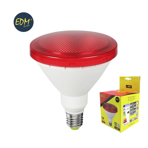 Ampoule led Par38 e27 15w 1200 lm lumière rouge ip64 edm