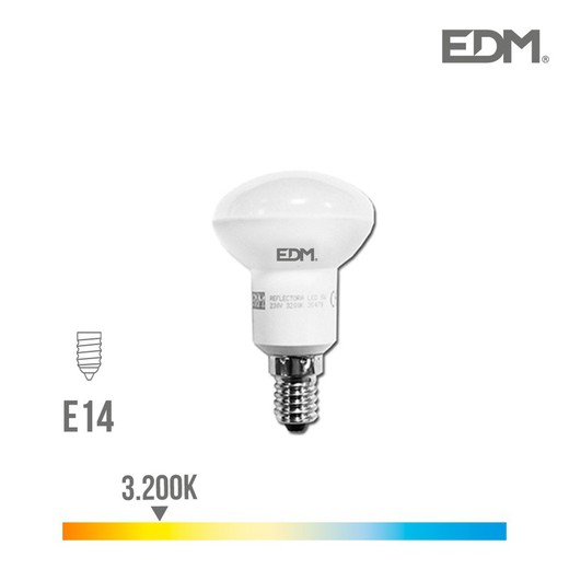 Ampoule led réflecteur r50 e14 5w 350 lm 3200k lumière chaude edm