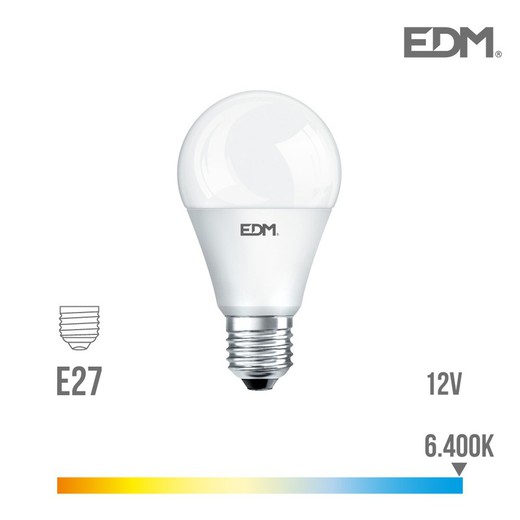 Lâmpada padrão led 12v ac / dc e27 10w 810 lm 6400k luz fria edm