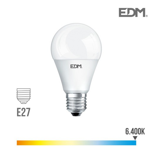 Bombilla standard led e27 10w 810 lm 6400k luz fria edm