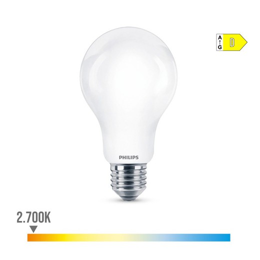 Bombilla standard led e27 13w 2000lm 2700k luz calida ø7x12,1cm. Philips