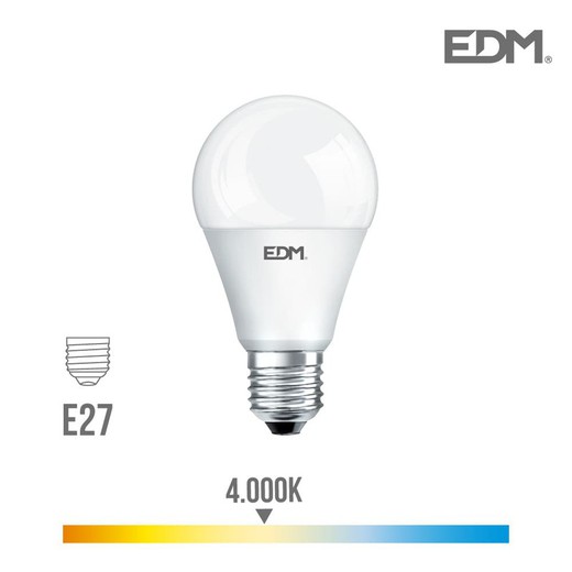 Bombilla standard led e27 17w 1800 lm 4000k luz dia edm