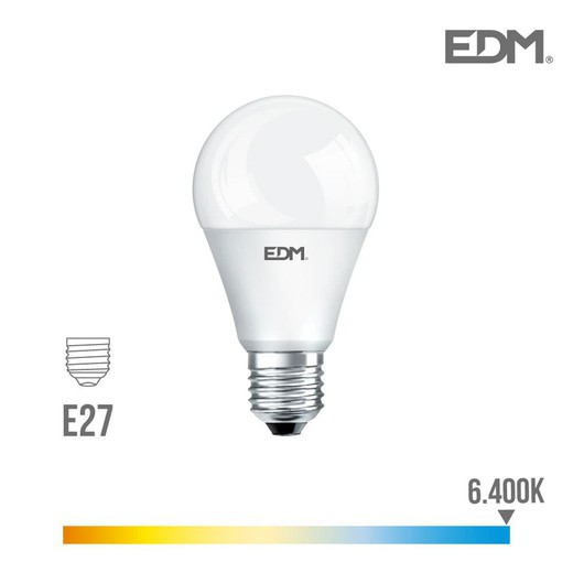 Lâmpada LED padrão e27 17w 1800 lm 6400k luz fria edm