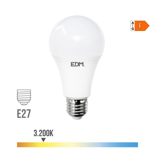 Bombilla standard led e27 24w 2700lm 3200k luz calida ø7x13,6cm edm