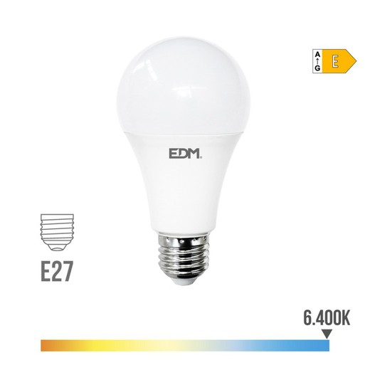 Ampoule Led Standard E27 24w 2700lm 6400k Lumière Froide Ø7x13,6cm Edm