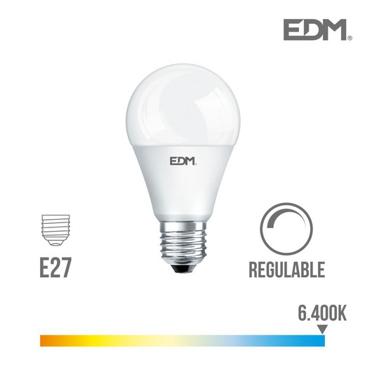 Ampoule led standard dimmable e27 10w 810 lm 6400k edm lumière froide