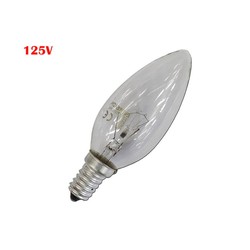 Lâmpada de vela transparente 40w e14 125v (apenas para uso industrial)