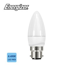 Baioneta de bulbo de vela led b22 energizador de luz fria 5,9w 520 lm 6500k