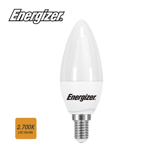 lâmpada de vela led e14 5,9 w 520 lm 2700k energizador de luz quente