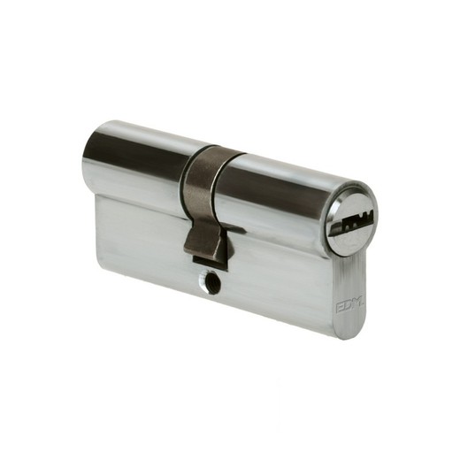 Cylindre nickel 70mm (35 + 35mm) longue came r15 avec 5 clés de sécurité incluses edm