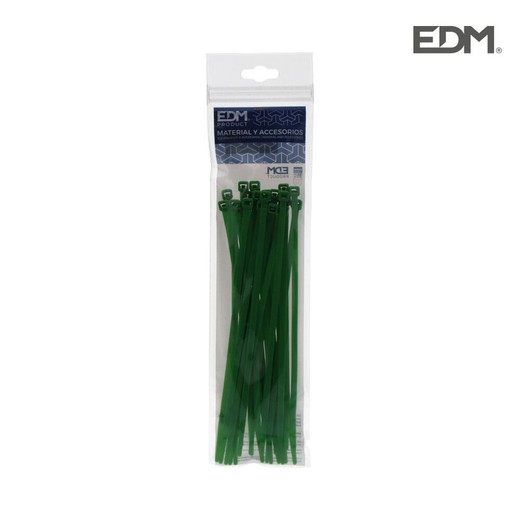 Fechos verdes embalados 150x3,5 (saco de 25 unidades) Edm