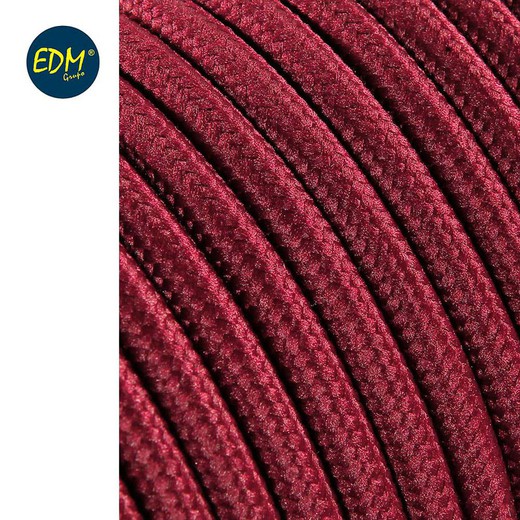 Cabo cordão tubular 2x0,75mm c08 bordeaux 5mts