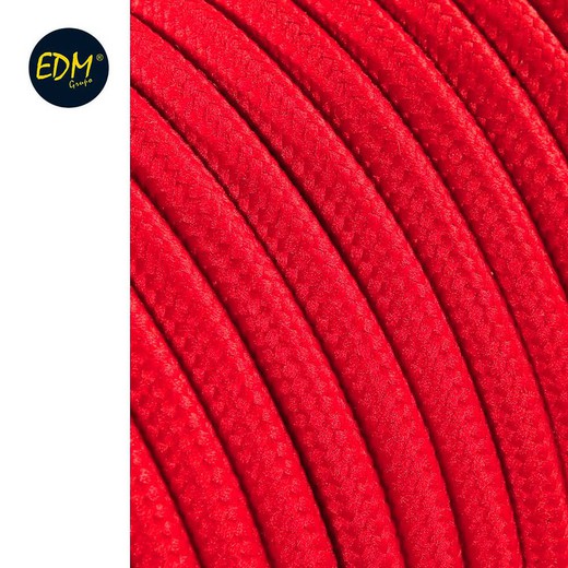 Cable cordon tubulaire 2x0,75mm c62 rojo 25mts euro/mts