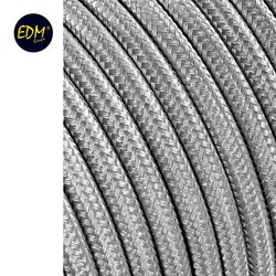 Cabo cordão tubular 2x0,75mm c64 prata 25mts euro / mts