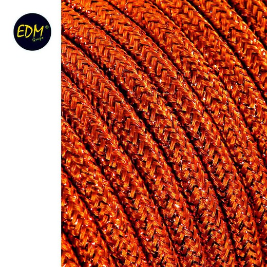 Cable cordon tubulaire 2x0,75mm marron brillante 25mts euro/mts