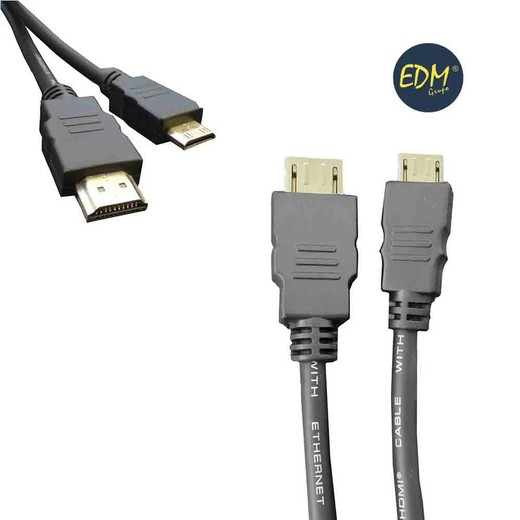 Cabo hdmi macho para mini hdmi macho 1,5 m