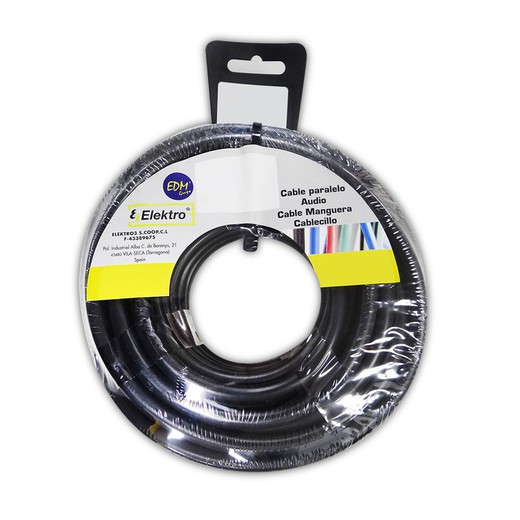 Cable textil 3x0,75mm pvc 25mts negro solo para iluminacion