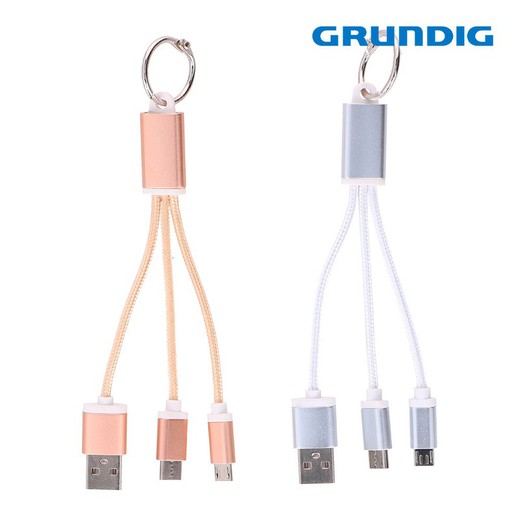 Cable usb tipo c, micro usb 13cm grundig