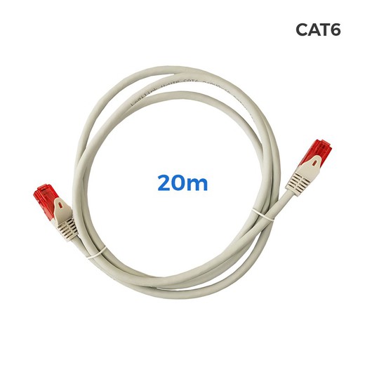 Câble de raccordement Cat.6 utp rj45 cuivre lszh gris 20m