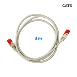 Câble de raccordement Cat.6 utp rj45 cuivre lszh gris 3m