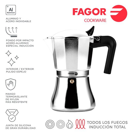 Cafeteira Fagor cupy 6t alumínio 3004