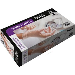 Caja 100 guantes desechables vinilo sin polvo talla 10 juba