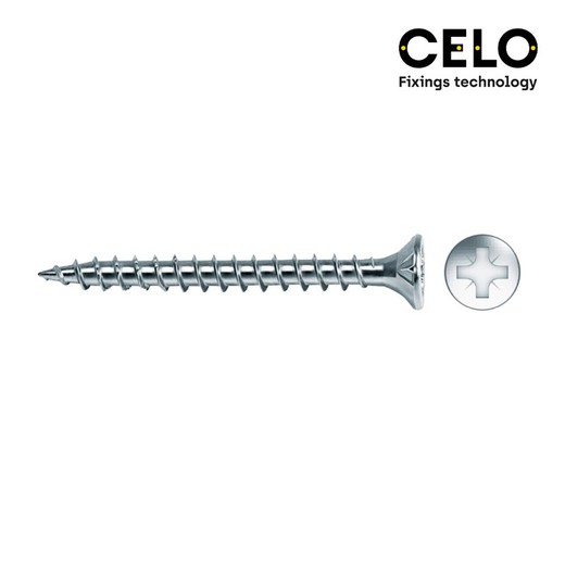 Caja 500un tornillo madera avellanado pozi din/ref vlox 4.5x20 zinc celo