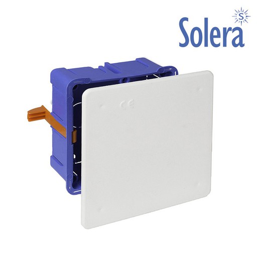 Caja de conexion de empotrar en tabique hueco 100x100mm solera 5562gw