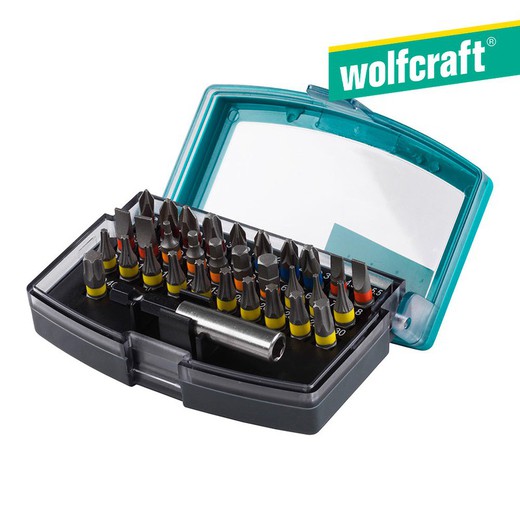 Caja de puntas solid, con portapuntas magnético 2975000 wolfcraft