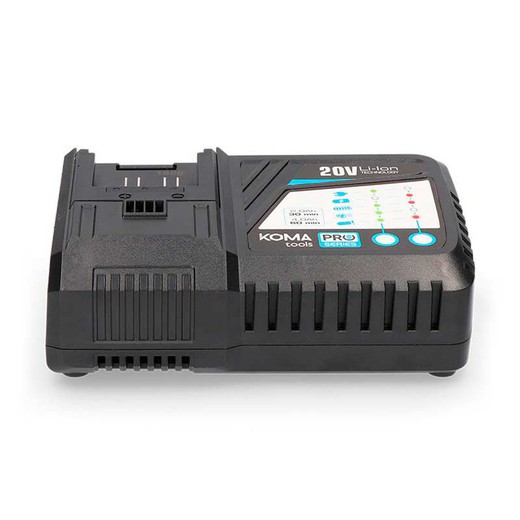 Chargeur de batterie rapide 125w koma tools pro series batterie edm