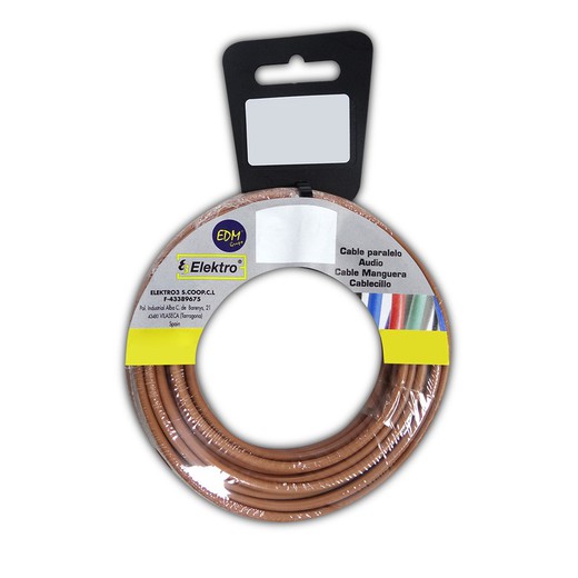 Carrete cablecillo flexible 6mm marron 10mts libre-halogenos