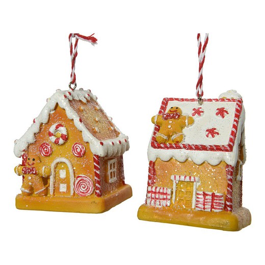 Casa poliresina gingerbread diseños surtidos 6,5x5x7cm